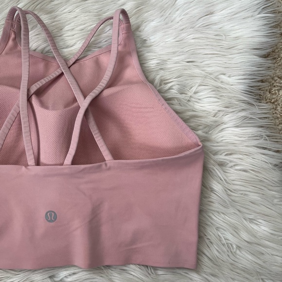 {Lululemon} Like a Cloud High-Neck Longline Bra Light Support, B/C Cup in Pink 6 - Picture 6 of 9
